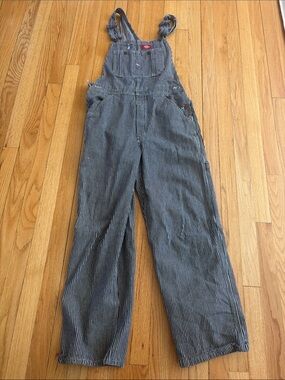 Men Dickies Navy and White Striped overalls